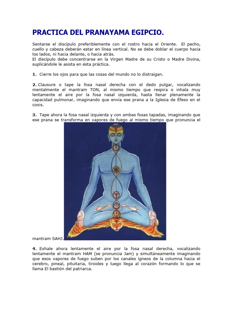 Pranayama Egipcio: Guía de Práctica | PDF | Prana