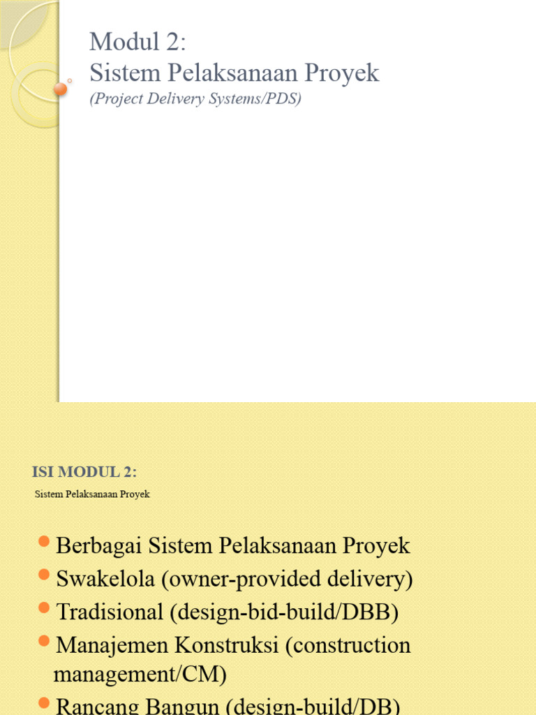 Modul 2 Project Delivery Methods | PDF