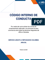 Código Interno de Conducta JRS Colombia 2024 