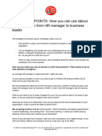 IMPORTANT POINTS - How You Can Use Labour Law Skills To Go From HR Manager To Business Leader