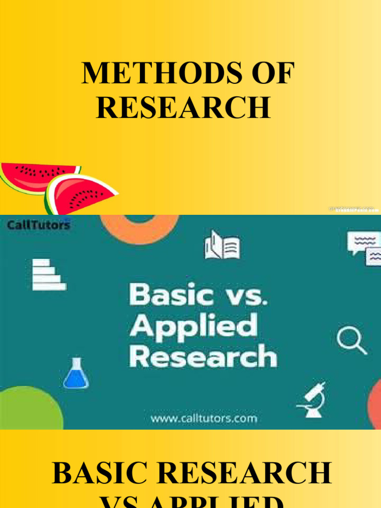 Using Basic Methods Of Research