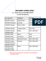 CBSE Class 12 Board Practical Time Table 2023-24