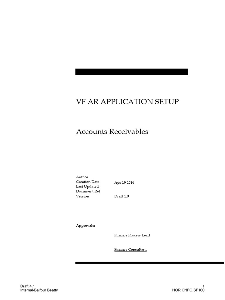 VF AR Application Setup Guide | PDF | Receipt | Invoice