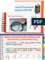 Questioned Document Examination CRI 200: Ms. Arvelo M. Vicente