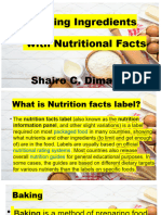 Baking Ingredients With Nutritional Facts 1