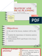 LESSON 8 Strategic and Tactical Planning