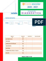 Evaluación Diagnóstica 2020 - CLAVE RESPUESTAS Corregido