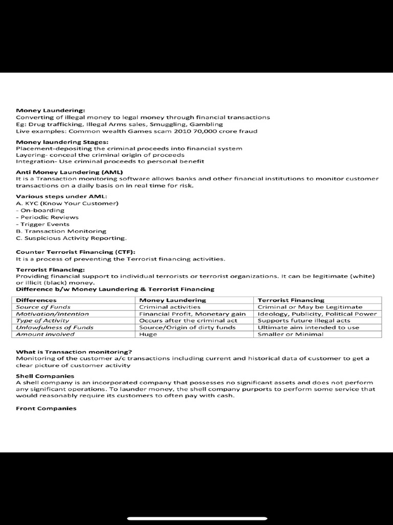 KYC-AML - Questionnaire | PDF