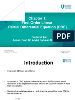 First Order Linear Partial Differential Equation (PDE) : Prepared By: Assoc. Prof. Dr. Abdul Rahman Mohd Kasim