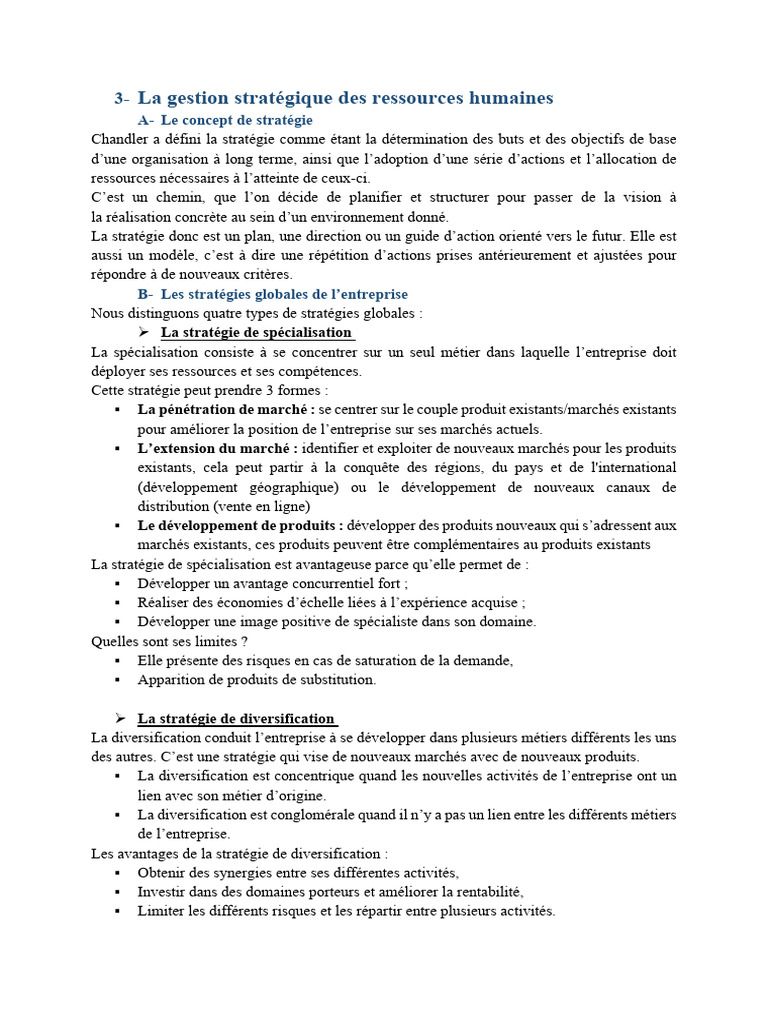 Stratégies de gestion des ressources humaines | PDF | Gestion des ...