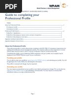 Certified Asset Management Assessor Guide To Completing Professional Profile