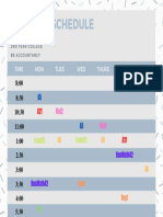 Blue and White Simple Class Schedule