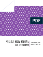 Pengantar Hukum Indonesia, 21 September 2023