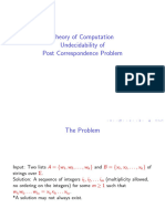 Theory of Computation Undecidability of Post Correspondence Problem