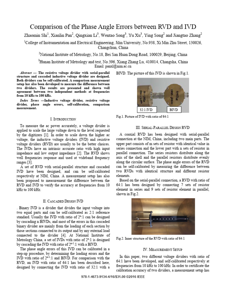 IVD vs RVD Phase Angle Error Comparison | PDF | Computer Engineering ...