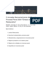 Cronograma Febrero II Jornadas Iberoamericanas de Derecho Procesal Penal (2024)
