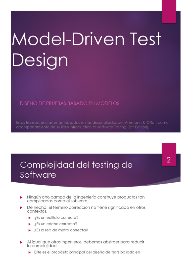 Diseño de Pruebas Basado en Modelos | PDF | Pruebas de software | Software