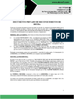 Contrato Reconocimiento de Deuda - Salome Ayala