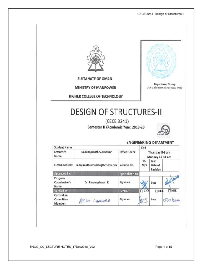 Design of Structures ll-1 | PDF | Deformation (Engineering) | Strength ...
