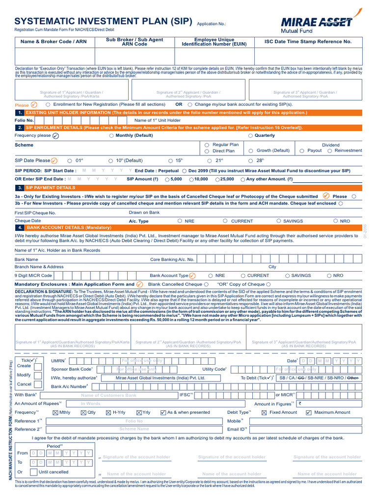 Mirae sip form pdf banks cheque