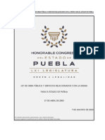 Ley de Obra Publica Del Estado de Puebla