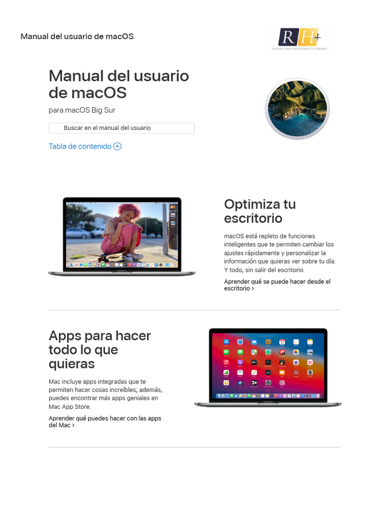 1 - Manual Del Usuario de macOS - Soporte Técnico de Apple | PDF ...