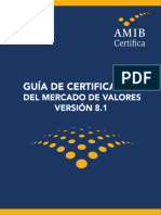 Guía de Certificación Del Mercado de Valores Versión 8.1 (Fecha de Entrada en Vigor 16 de Octubre Del 2023)