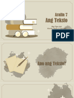 Aralin 7 - Ang Teksto