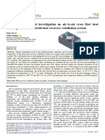 Design and Analytical Investigation On Air-To-Air Cross Flow Heat Exchanger of An Industrial Heat Recovery Ventilation System