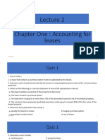 Chapter One: Accounting For Leases