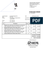 Purchase Order: No Descriptions Qty UOM Unit Price IDR Total IDR