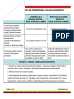 Requisitos para Evaluacion Escrita Sihoa