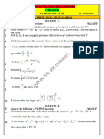 Vedantu Telugu Jee Channel Kiran Sir: Mathematics - Iib (75 Marks) Section - A