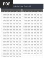 Yearly Prayer Times 2022 - IslamicFinder