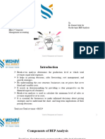 Presentation by Ankita Manger 202201001002 Bba 3 Semester Management Accounting To Dr. Kamal Joshi Sir On The Topic BEP Analysis