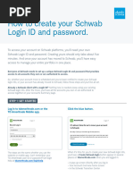 How To Create Your Schwab Login ID and Password. How To Create Your Schwab Login ID and Password