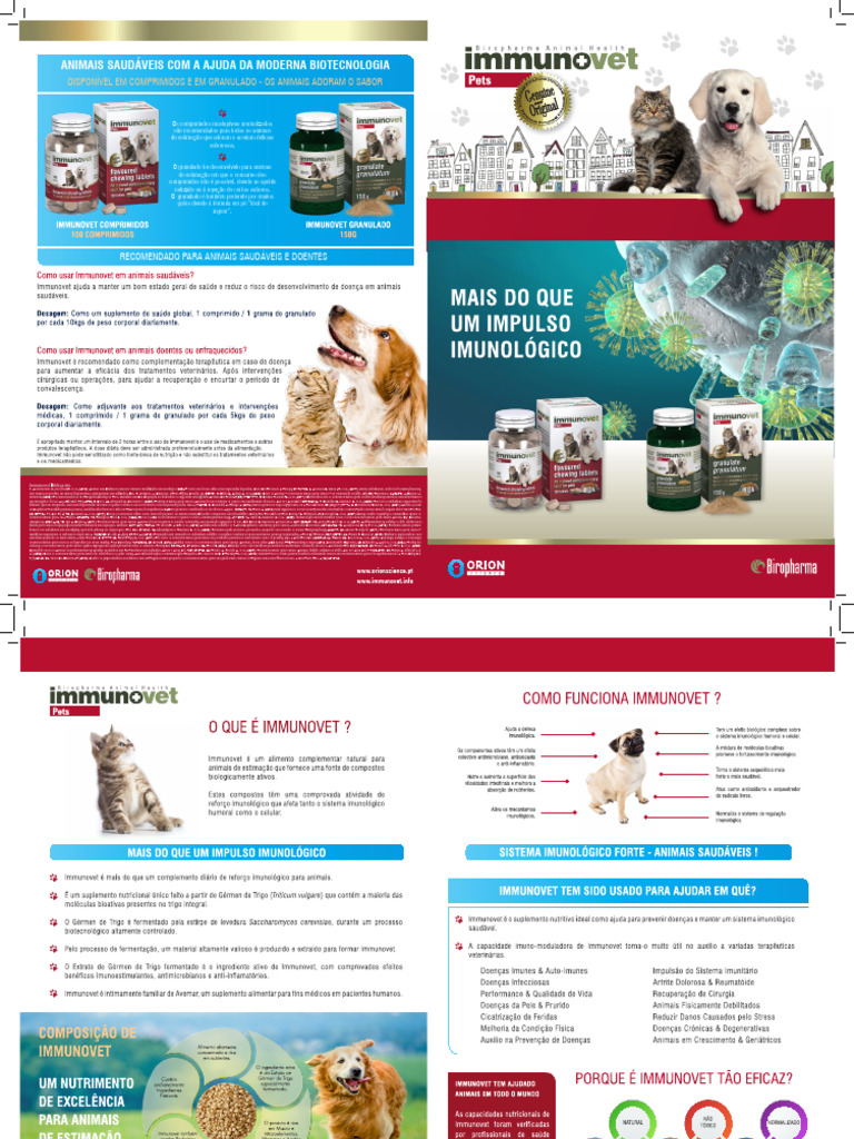 Immunovet Pets Brochura | PDF | Medical Specialties | Clinical Medicine