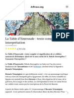 Table D'emeraude - Texte Complet Et Signification Cachée