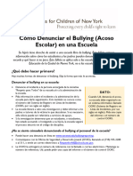 Bullying Fact Sheet Spanish