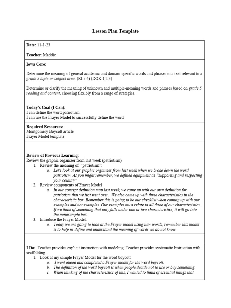 Scripted Lesson Plan | PDF | Lesson Plan | Feeling