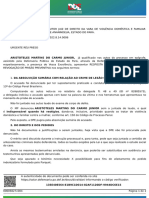 Resposta A Acusação - Absolvição Sulmária Do Crime de Lesão, Pois Não Houve Laudo de Exame Corpo de Delito