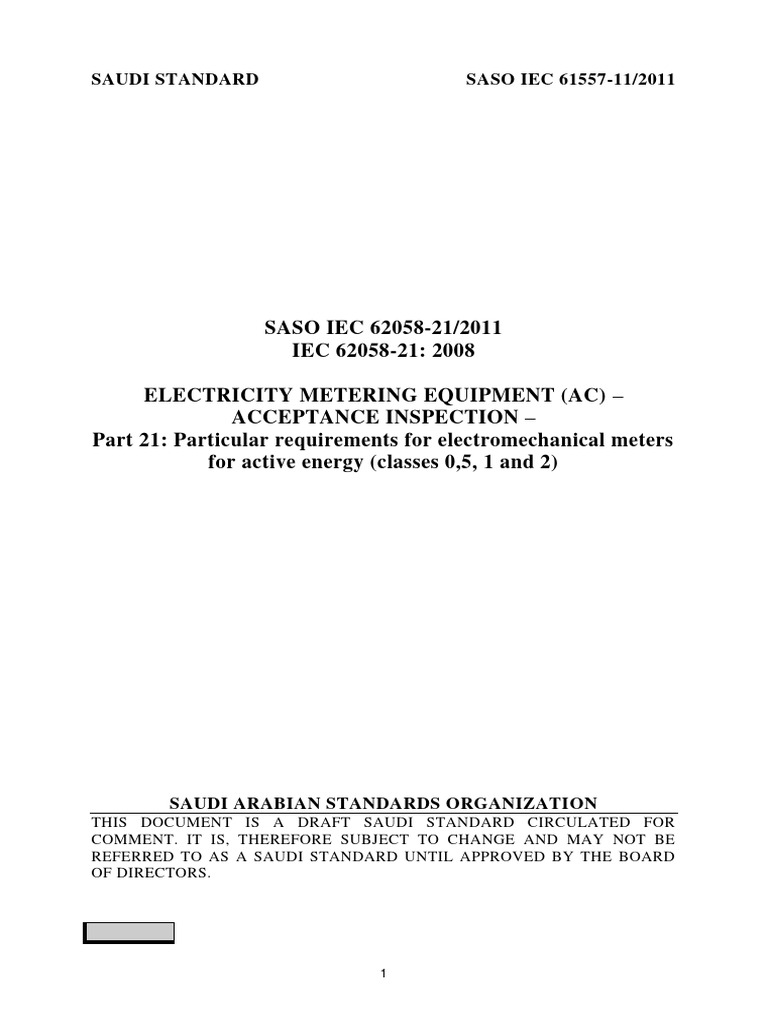 IEC 62058-21 Acceptance Inspection Guide | PDF | Phase (Waves ...