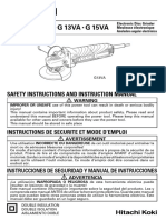 Manual - RADIAL ANGULAR - HITACHI - GVA13V