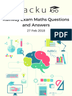 Railway Exam Maths Questions and Answers