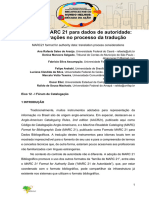 Formato MARC 21 para Dados de Autoridade: Considerações No Processo Da Tradução