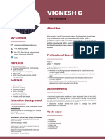 Pink Simple Profile Resume