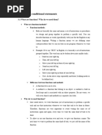 3 Functions and Conditional Statements