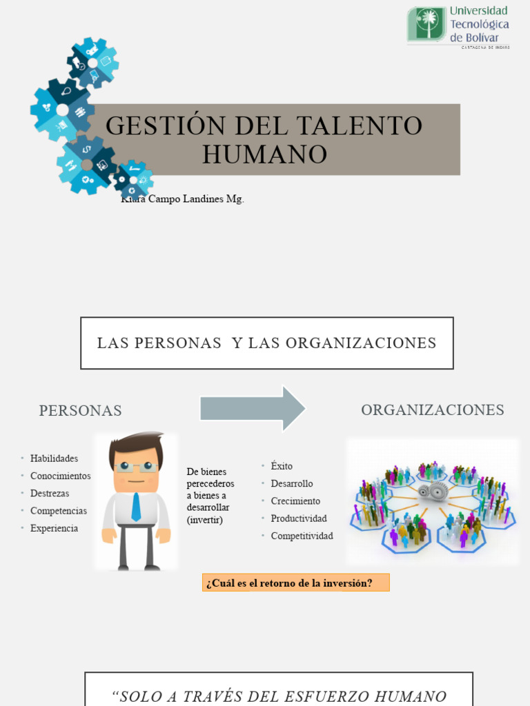 Gestiòn Del Talento Humano Fundamentos | PDF | Gestión de recursos
