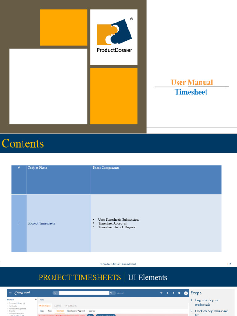 Congruent user manual timesheet price projects pdf