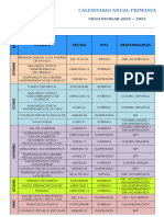 Calendario Anual Primaria 2022-2023